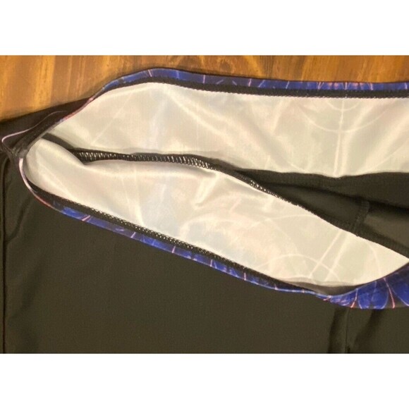 Black Woman Size XL Peacock Print Booty Shorts Stretchy Athletic Weightlifting - Picture 8 of 11